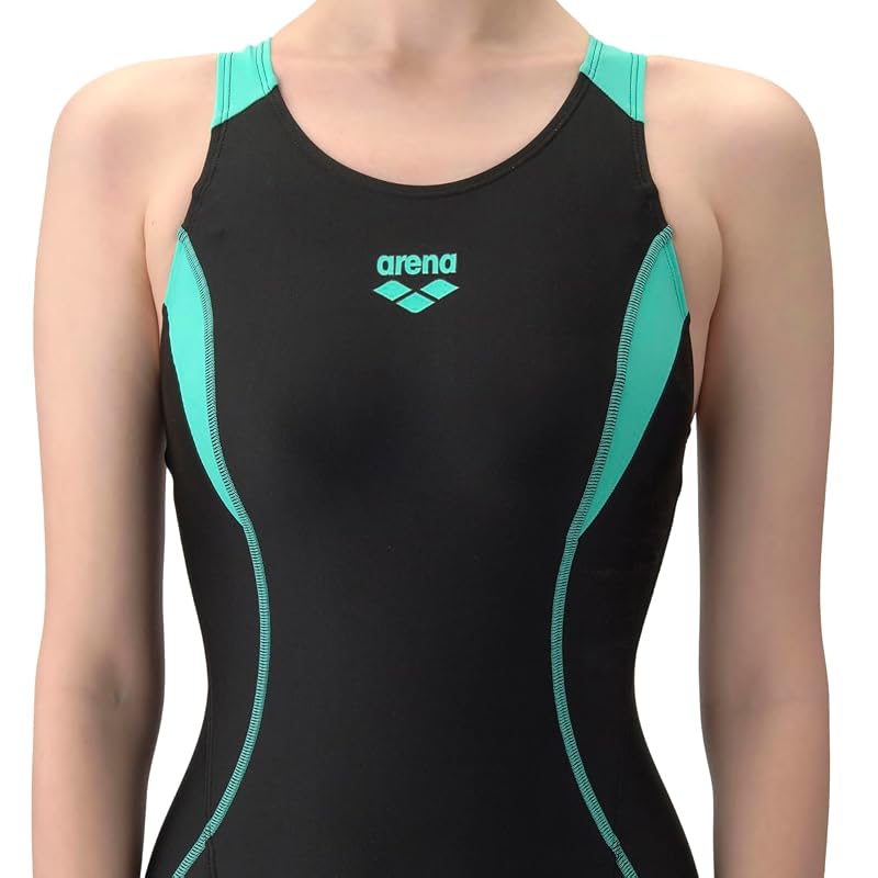 arena (Arena) Women's Fitness Swimsuit [AQUA EXA] Size L Swimming Half-Leg Easy-to-Wear Strap Water-Repellent Hook Pad AS6SWF00L