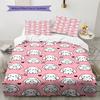 Pink Cartoon Art Pattern Bedding,Quilt Set Quilt Cover Pillowcase Home Birthday Gift (1 * duvet cover + 2 * pillowcase, without core)