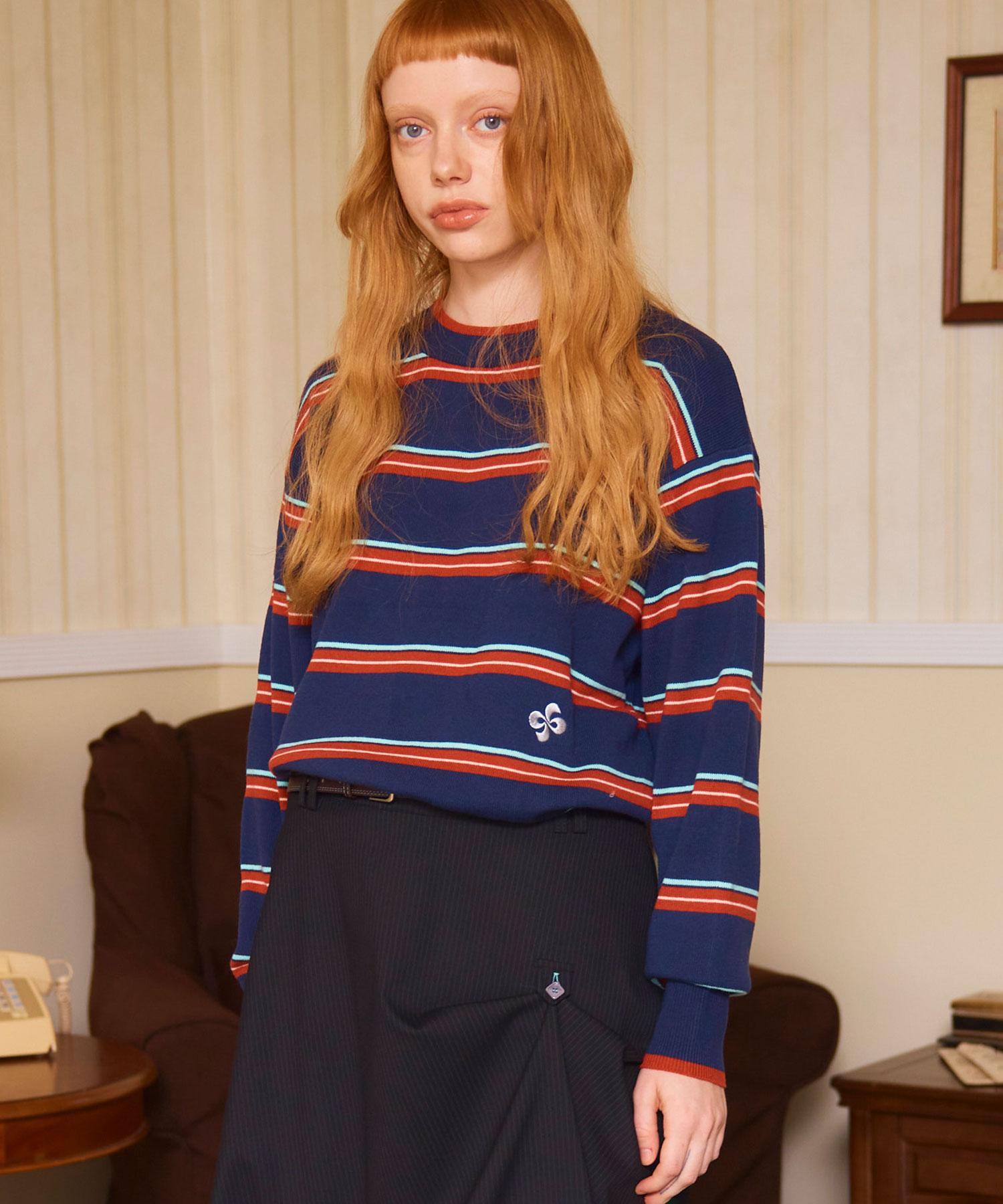 Heretic Vintage Stripe Knit / Navy Free