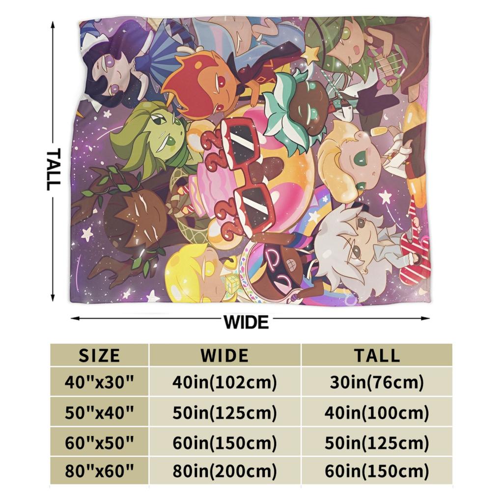 Cookie Run Kingdom Decke Picknick Flanell Bettwäsche Überwürfe Für Wohnzimmer Warm Weich Personalisierte Tagesdecke Geburtstagsgeschenk