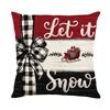 Elk Deer Christmas Pillow Cover Linen Xmas Tree Pillowslip Snowman Pillow Cover  Living Room Sofa
