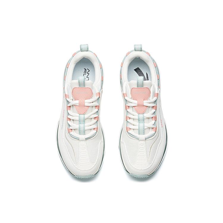 New Anta Cushioning Slip Resistant And Abrasion Resistant Low Top A Prooo Running Shoes Women's White Green 922035505-1