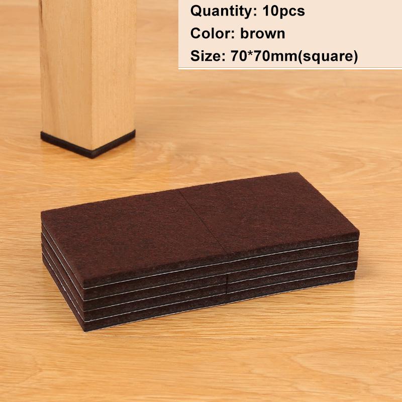 Felt Pads Furniture Feet Protector 5mm Square Table Chair Leg Stickers Cover Mats Wood Floor Protectors Bottom Anti-Slip Pads