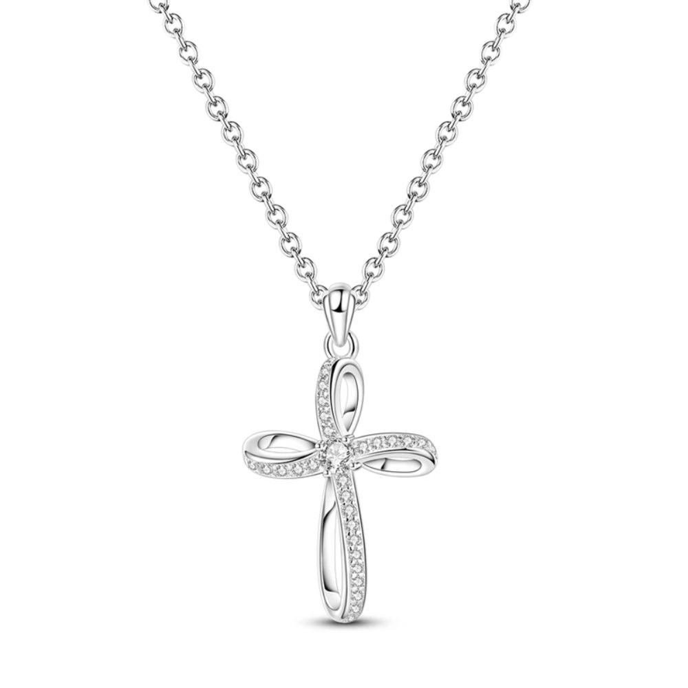 925 Silver Lucky Unicorn Necklace with Butterfly Firefly Bear Paw Print Zircon Chain Link Heart Jewelry for Women