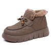 Damen Mode Leichte Wasserdichte Dicke Sohle Winter Warm Schneestiefel ein Fußbügel Wolle gefüttert Pelz Eins Nicht rutschfest Freizeit Sport Baumwollstiefel