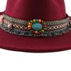 Autumn and Winter Retro Woolen Top Hat Women's New Ethnic Style Jazz Woolen Hat European and American Bell-shaped Hip-hop Felt Hat