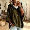 Women's 3/4 Sleeve Velvet Hoodie Color Casual Pullover Top