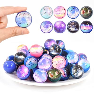 10/20 piezas de 32 mm con temática espacial, pelota saltarina con diseño de planetas y cielo estrellado, juguetes para fiestas de cumpleaños infantiles, relleno para piñata, regalo de Navidad