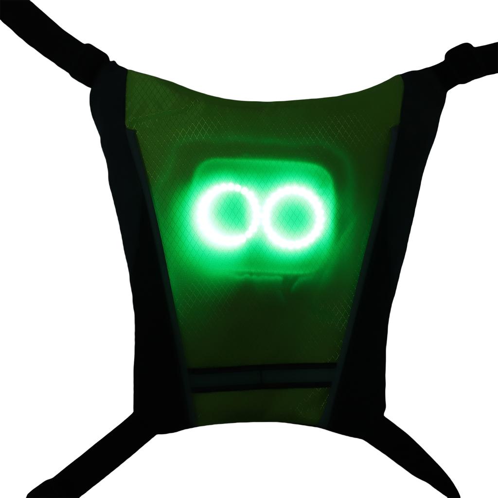 Colourful LED Running Vest Colorful Atmosphere Rhythm Flashing Detachable Washable Light Panel for Outdoor Sports Led