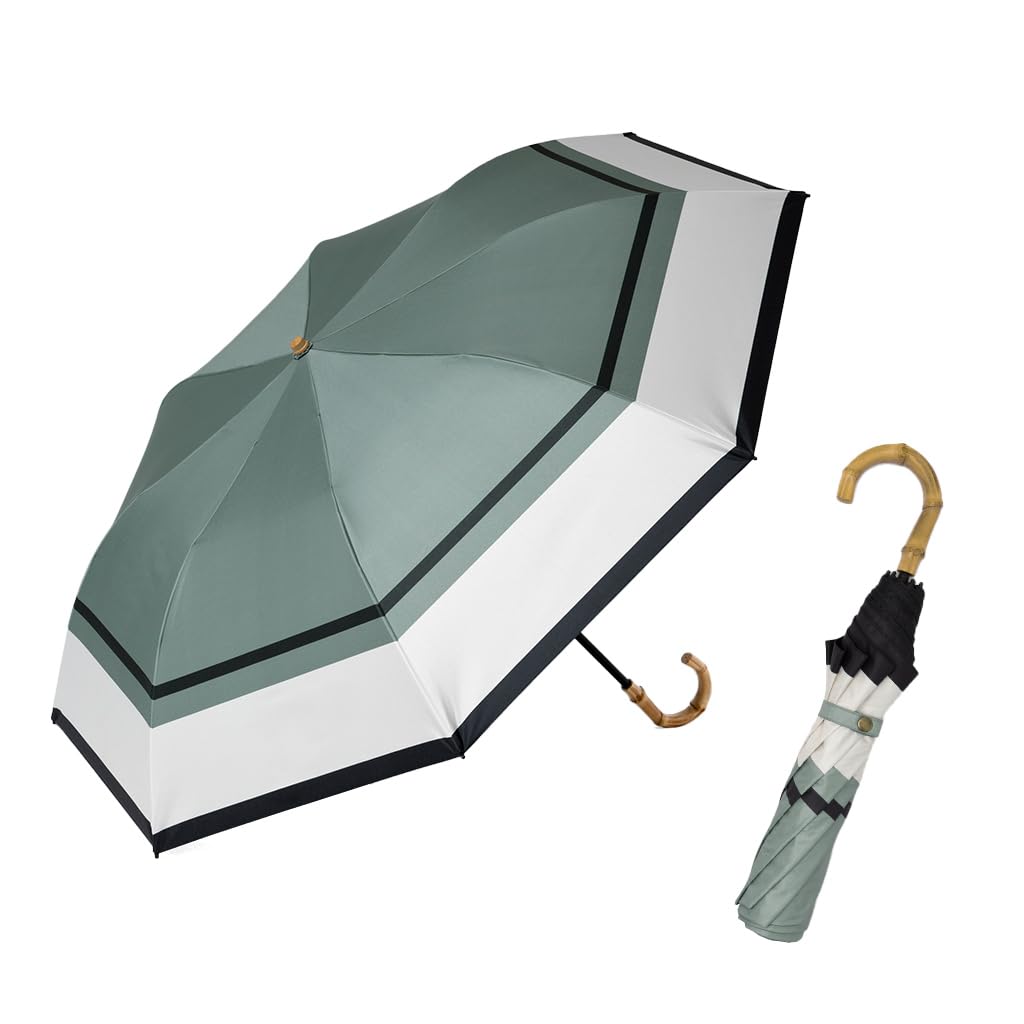 

Vita Felice короткий зонт и от солнца, и от дождя для женщин зеленый x [VITAFELICE] 2-сложения (для дней/ребра 55см) пру-30283z (мох молочно-белый)