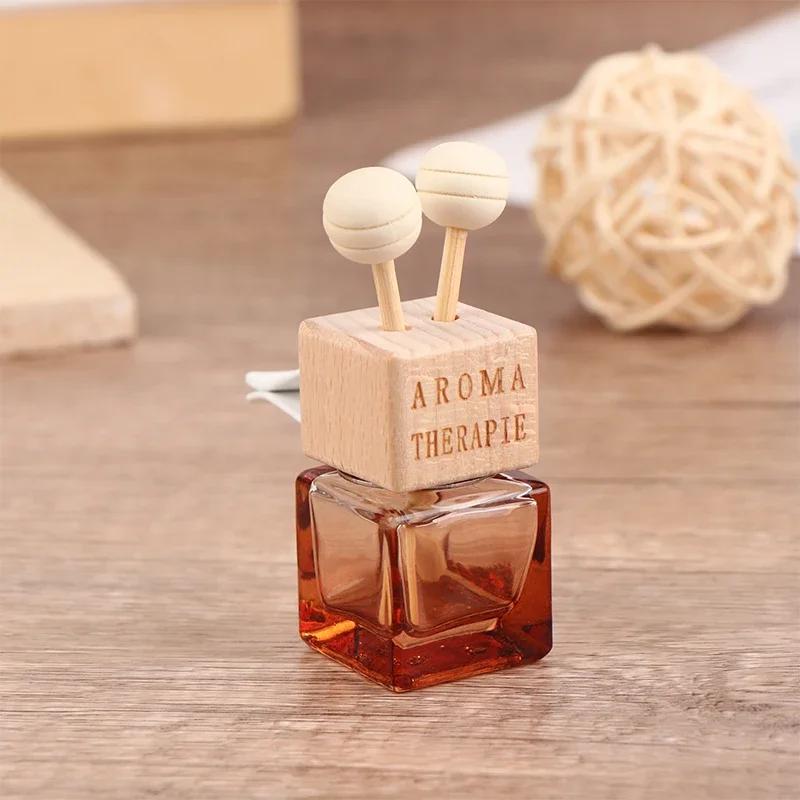 1PC Car Hanging Perfume Pendant Fragrance Air Freshener Empty Glass Perfume Diffuser Bottle Aromatherapy Decor