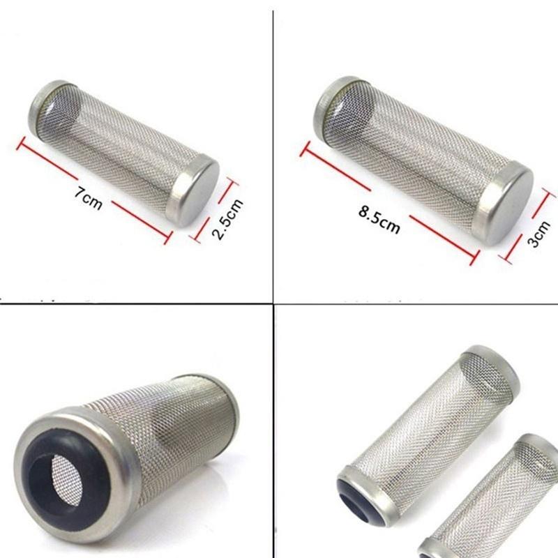 1PCS Edelstahl Filter für Aquarium Garnelen Zylinder Aquarium Filter für Fisch Tank Net Mesh Acce