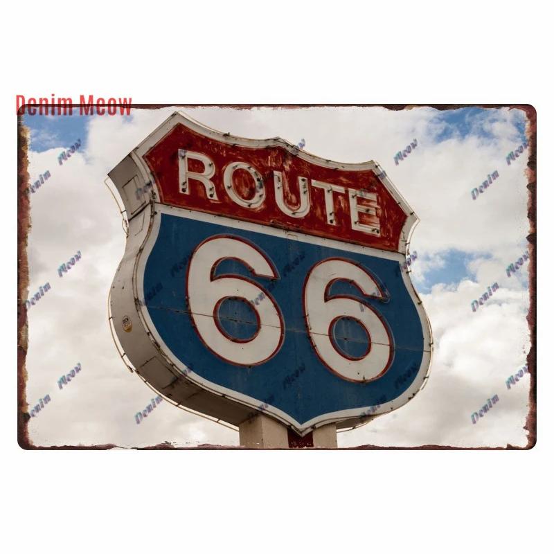 Vintage Metal Sign Plate, Garage Wall Decor, Man Cave, Gas Station Printing, Home Decor, Bar, Pub, Club, Retro, Route 66, WY1