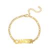 Stainless steel twelve zodiac sign letters beach bracelet ankle chain personalized bracelet