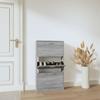 VidaXL Shoe Cabinet Sonoma Grey 59x17x108 Cm Engineered Wood 342532