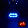Rainbow LED Bike Tail Light USB Charging 7 Colors Rear Taillight Rechargeable 14 Modes Cycling Flashlight Safety Warning