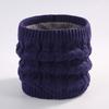 Autumn and winter scarf, couple versatile knitted wool plush solid color winter warm neck cover