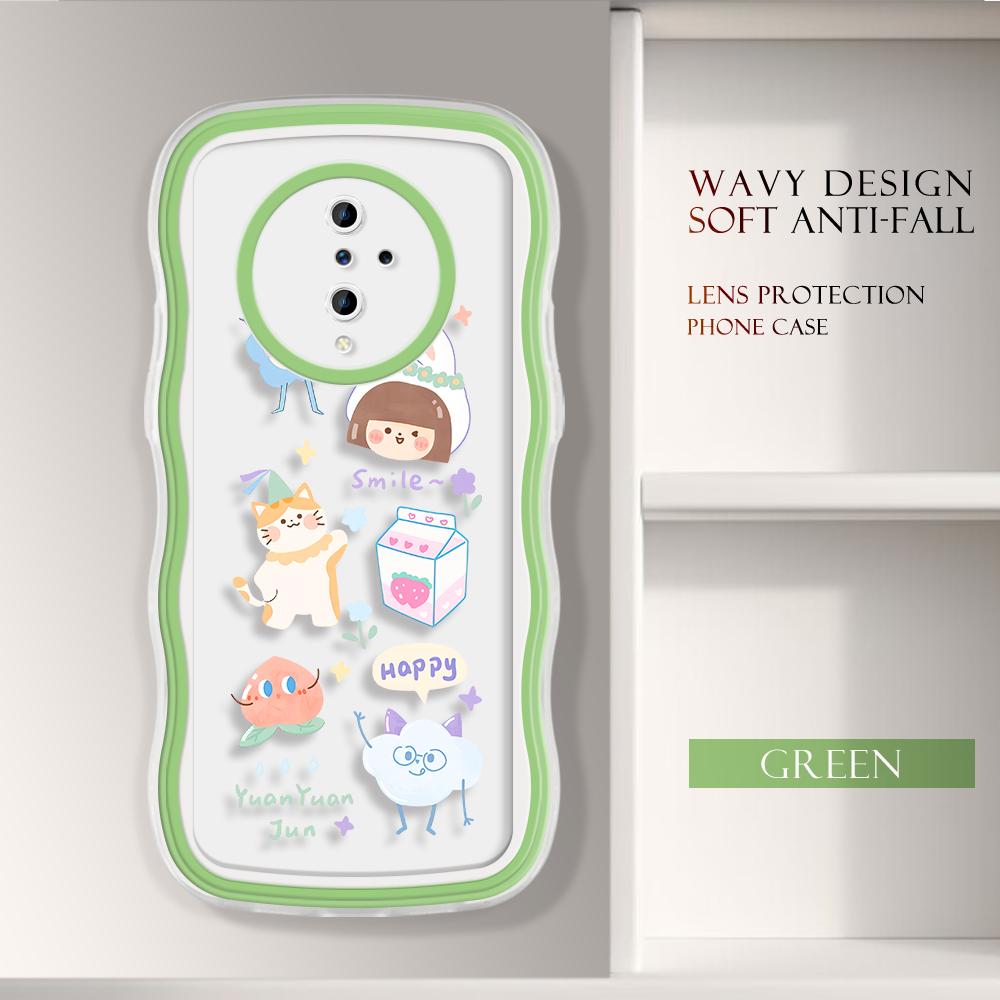 

Модный мягкий волнистый чехол для телефона с рисунком из мультфильма, защита камеры, противоударный чехол для мобильного телефона Vivo Vivo V20 2021