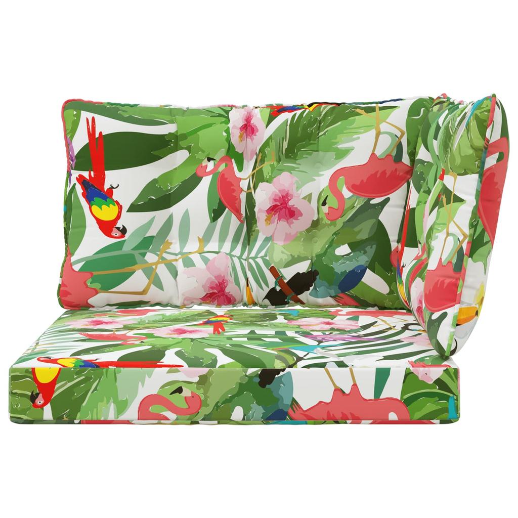 Outdoor Sofa Cushion Set 3 Pcs Multicolored Polyester