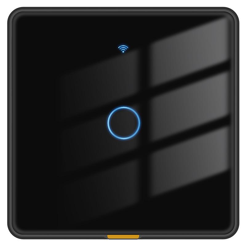 

MG-KG110 1-клавишный сенсорный умный переключатель с двумя режимами WiFi+433, управление голосом через приложение Tuya, настенный выключатель света, вилка ЕС/черный Type A