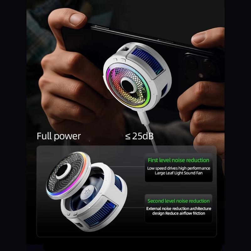 Phone Coolers, Cellphone Radiator with Semiconductor Cooling Chip for Live Streaming, Outdoor Vlog, Mobile Gamings