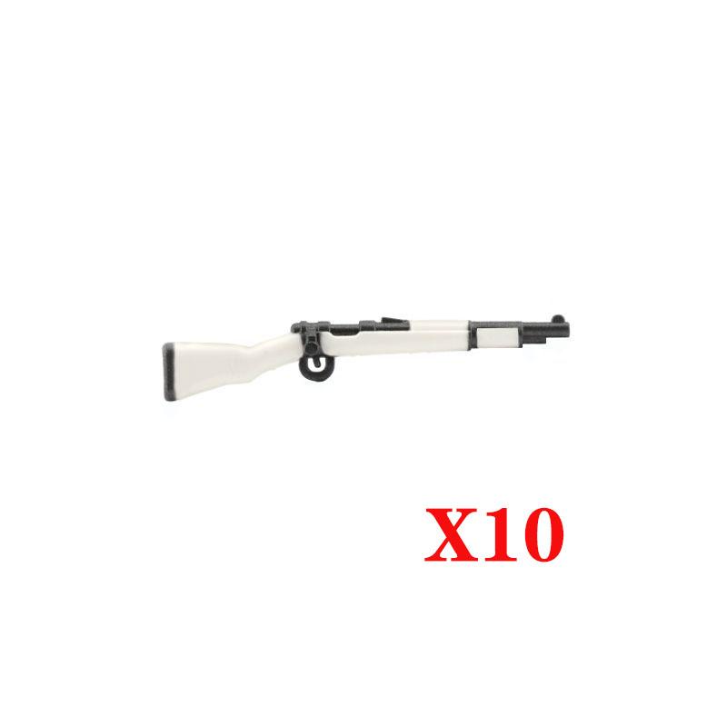 5/10 WW2 Soldier Weapons Building Block Two-color Printing Machine Rifle Submachine Sniper Guns Military Accessories Block Bricks C238