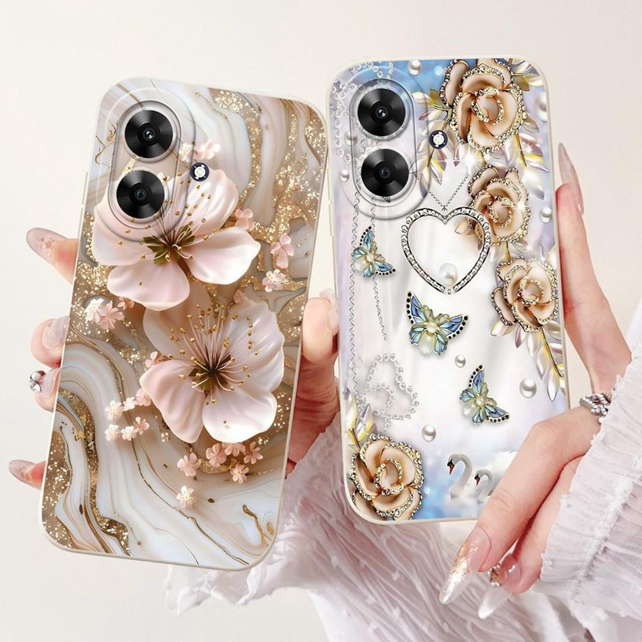 Miękkie Silikonowe Etui Na Telefon Dla Realme Note 60 60x / Realme C61 Indie Narzo N61 Etui Kreskówkowe Zwierzęta Kwiaty Modne Drukowane Pokrowiec