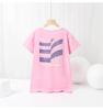Summer Korean Style Girls' Fashion Printed Breathable Dress with Long/Short Sleeves