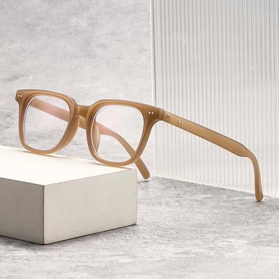 66037 Trend Rice Nail Square Frame Anti-Blue Light Flat Glasses 5 Personalized Plain And Thin Glasses