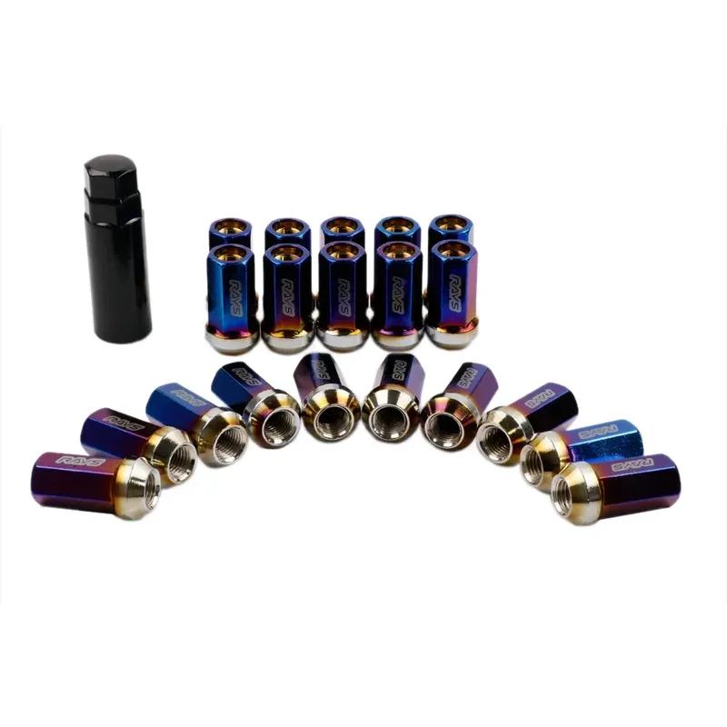 Rays Brunt Blue Lega di Alluminio A7075 Cerchi Ruota Dadi di Bloccaggio per Ruote 20pz/set