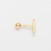 LUNNE 14k Lightning Cubic Piercing (14k Gold) (Bar Thickness 1mm) #PIB10
