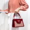 Wedding Bag 2024 New Model Red Bridal Bag Wedding High-End Houndstooth Pattern Single Shoulder Crossbody Handbag for Women