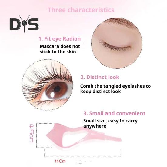 10Pcs Mascara Lash Guard Set Curved Comb Design 3-in-1 Mascara Shield Applicator Easy To Use Eyelash Applicator Tool for Perfect Makeup