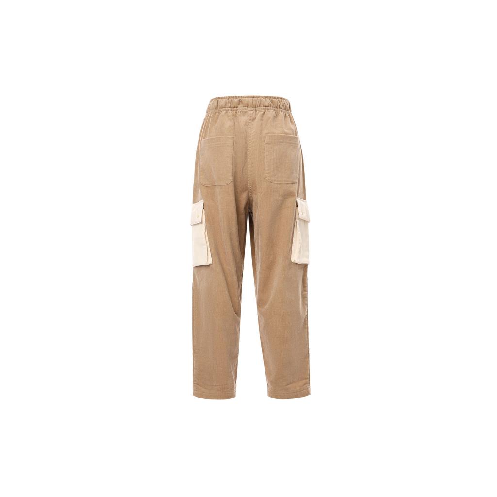 Adidas Originals Adicolor Solid Color Straight Leg Retro Spliced Mid Waist Drawstring Knit Sports Pants Women Bottoms Beige HK0486