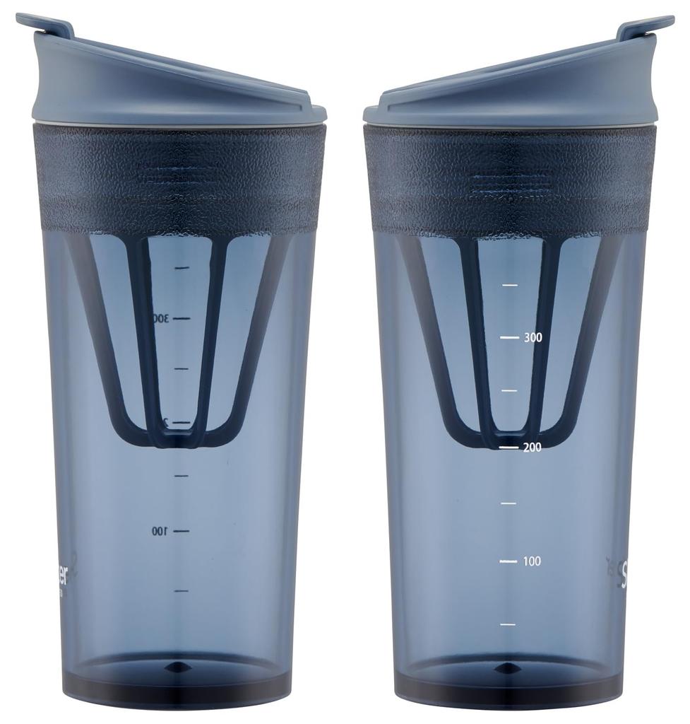 Skater Shaker with Flap and Memory Blue Tumbler, 420ml, Stick, Gray, PTBFS4-A