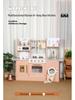 Kids Wooden Play Kitchen Set: Colorful Stove & Cuttable Cooking Toy