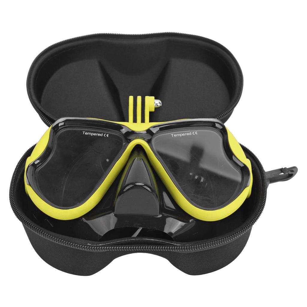 Action Camera Diving Goggles Professional Prevents Fog Tempered Lens Diving Face Cover with Mount