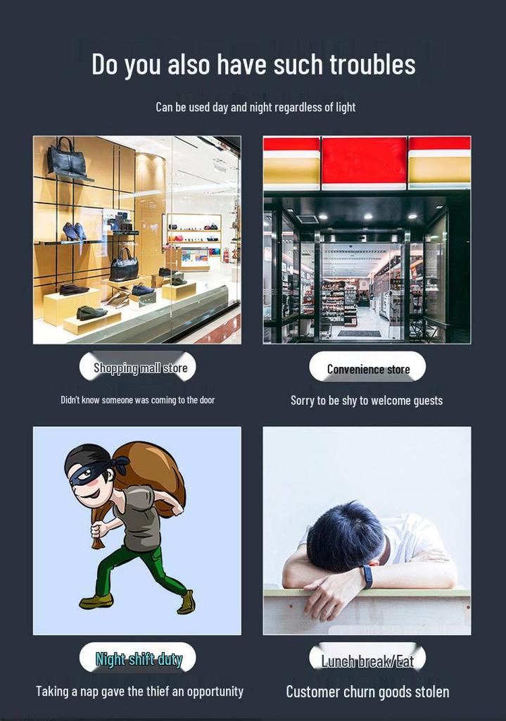 Welcome Sensor Doorbell with Voice Prompt for Store and Supermarket Entry