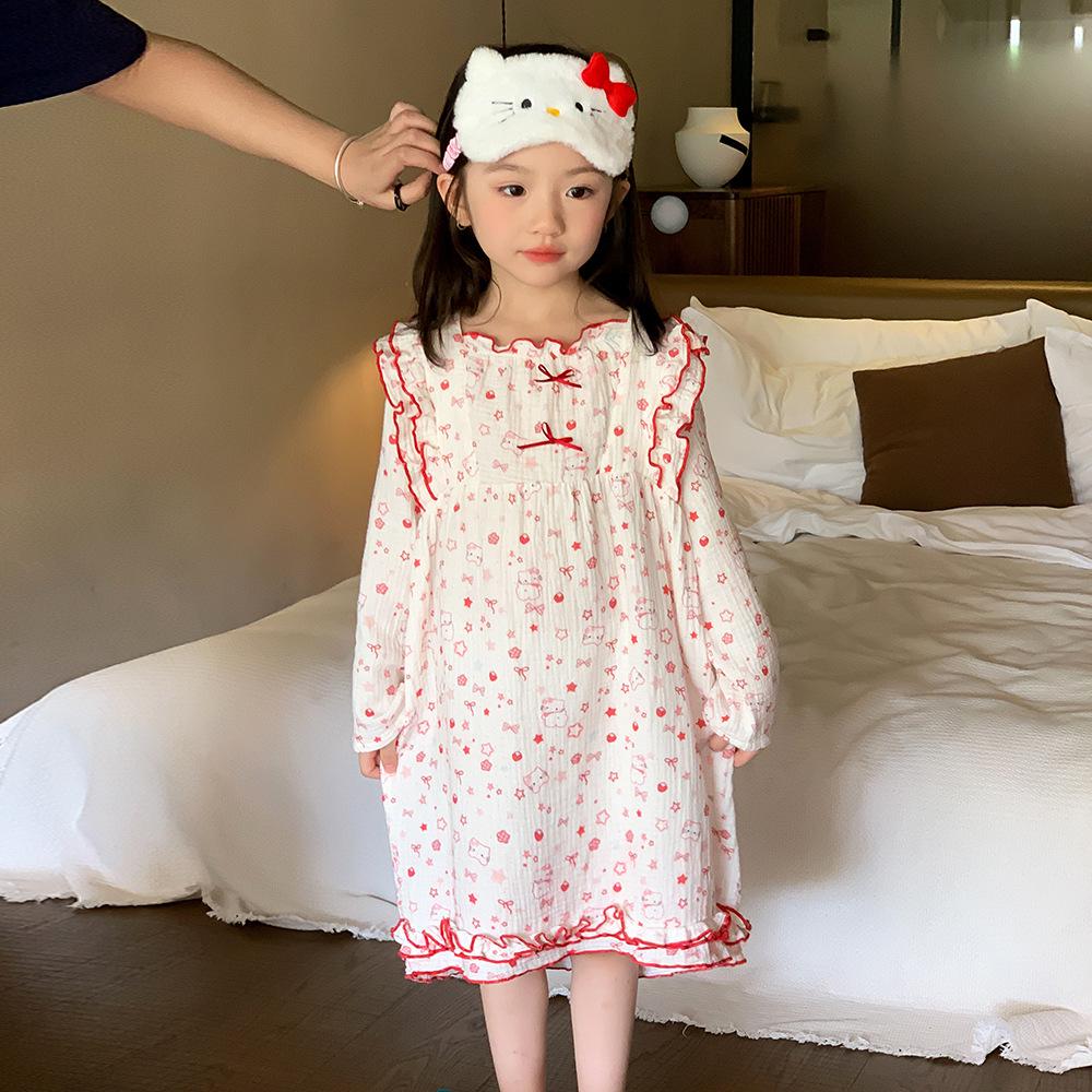 

SeedMelon Girls All-Cotton Long Sleeve Pajamas - Spring/Autumn Style 100 cm