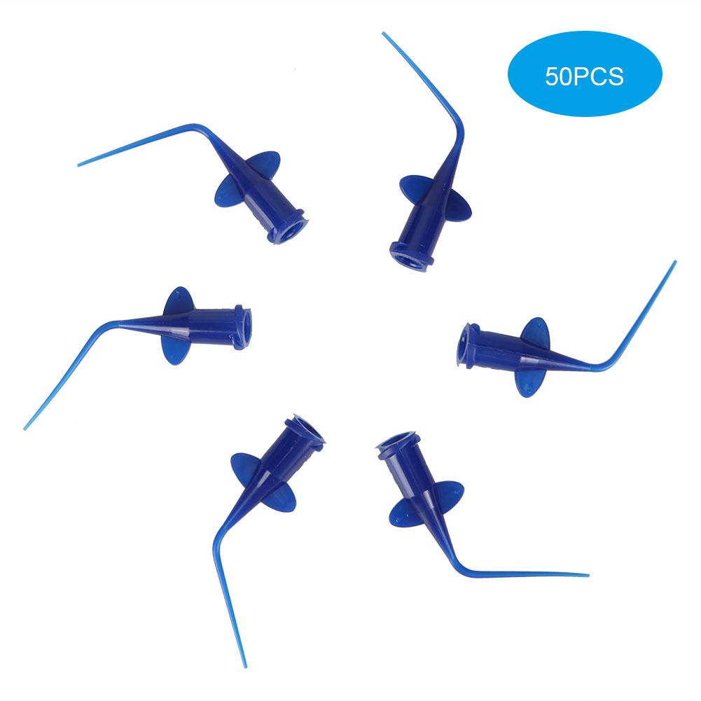 50pcs / bag Disposable Irrigation Rinse Tips Dental Teeth Whitening Flexible Resin Tip Soft Needle