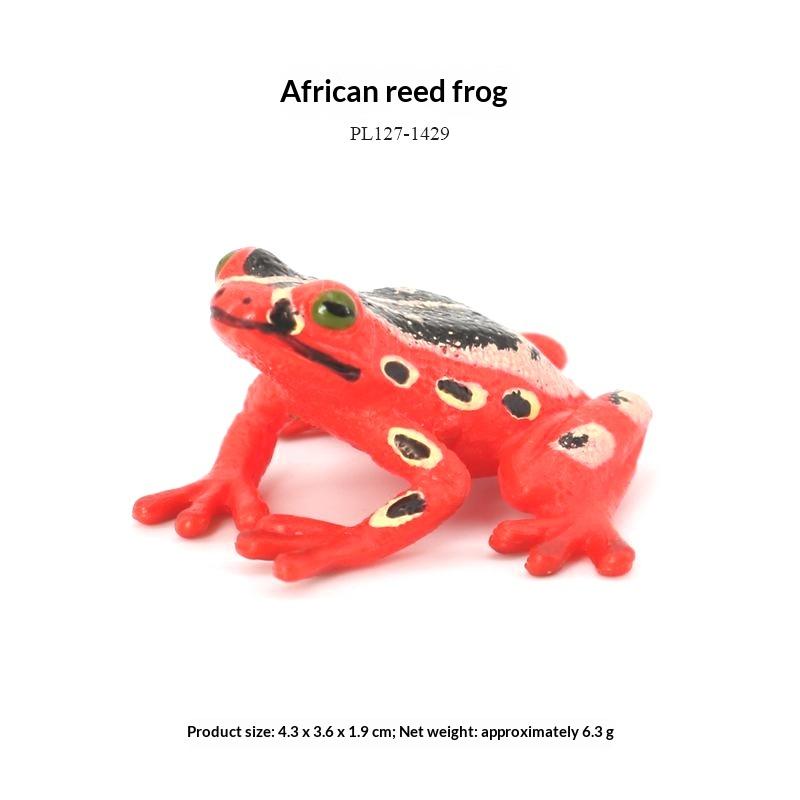 1Pcs Hand Painted Amphibious Animal Figurine Educational Realistic Toad Frog Figure Rubber Animal Model Toy For Kids