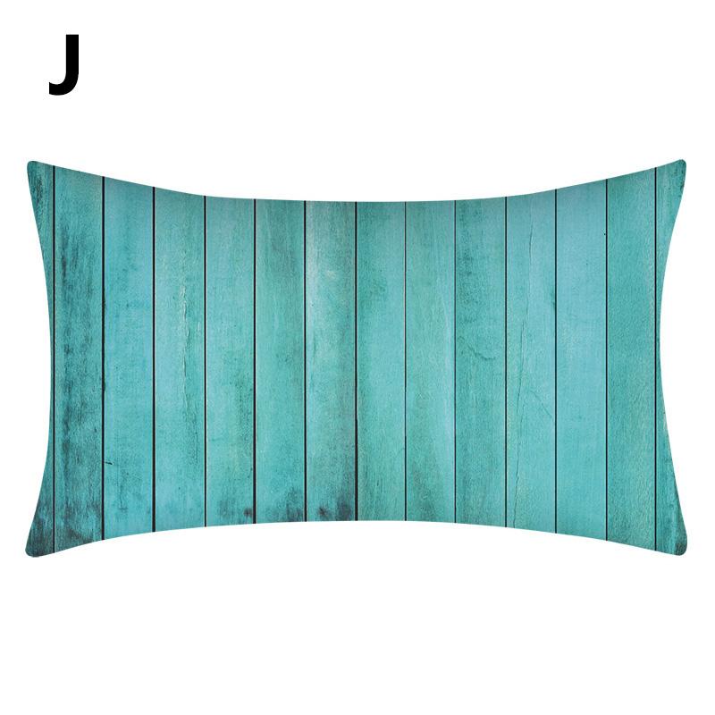 1PC Home Decor Cushion Cover Protector Teal Blue Rectangular Lumbar Pillowcase Pillow Case 30x50cm