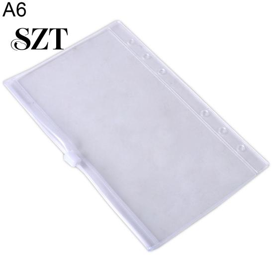 A5/A6/A7 Zippered Lock Envelope Document File Bag Transparent Pocket Organizer