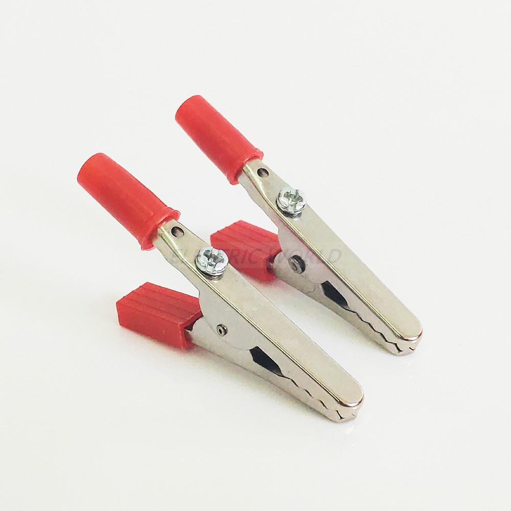 Alligator Clips Crocodile wire clip 50mm Plastic Handle Test Probe Metal Connector Socket battery Plug 100A Electirc testing