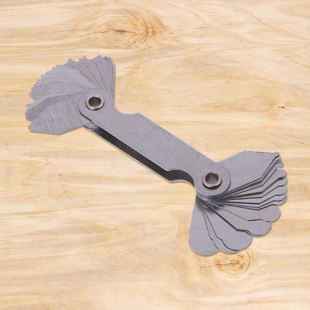 Radius Gauge Set Stainless Steel Radius Fillet Gage Portable Concave Industrial Measuring Tool for Tool Die Makers Check