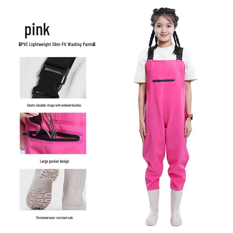 Women's Waterproof Wading Pants and Shoes - One-Piece Gold Suit, Small