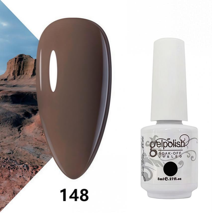 Amber Gel Polish Set: Gel Polish Manicure Kit with Whitening, Base Coat, and Sealer.