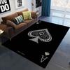 Ace of Hearts Poker Card Pattern Area Rug Non-Slip and Machine Washable Carpet for Living Room Bedroom Decor Floor Mat
