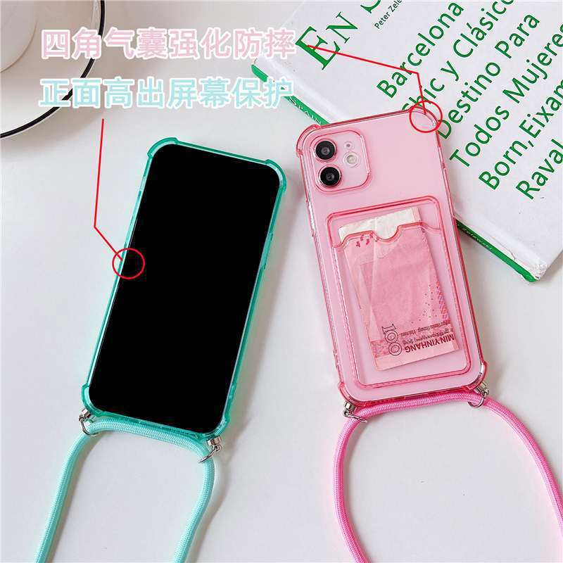Samsung A11/A11 Mobile Phone Case S11ultraS11 Messenger Lanyard S11 Soft A11 Transparent Card Anti-drop