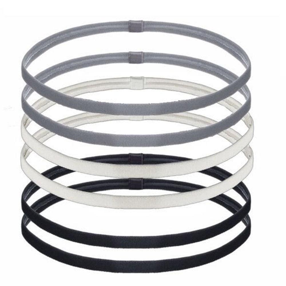 3pcs Elastic Absorbent Sweat Bands Solid Thicken Non-Slip Sports Outdoor Headbands Hair Accessories Running Exercise